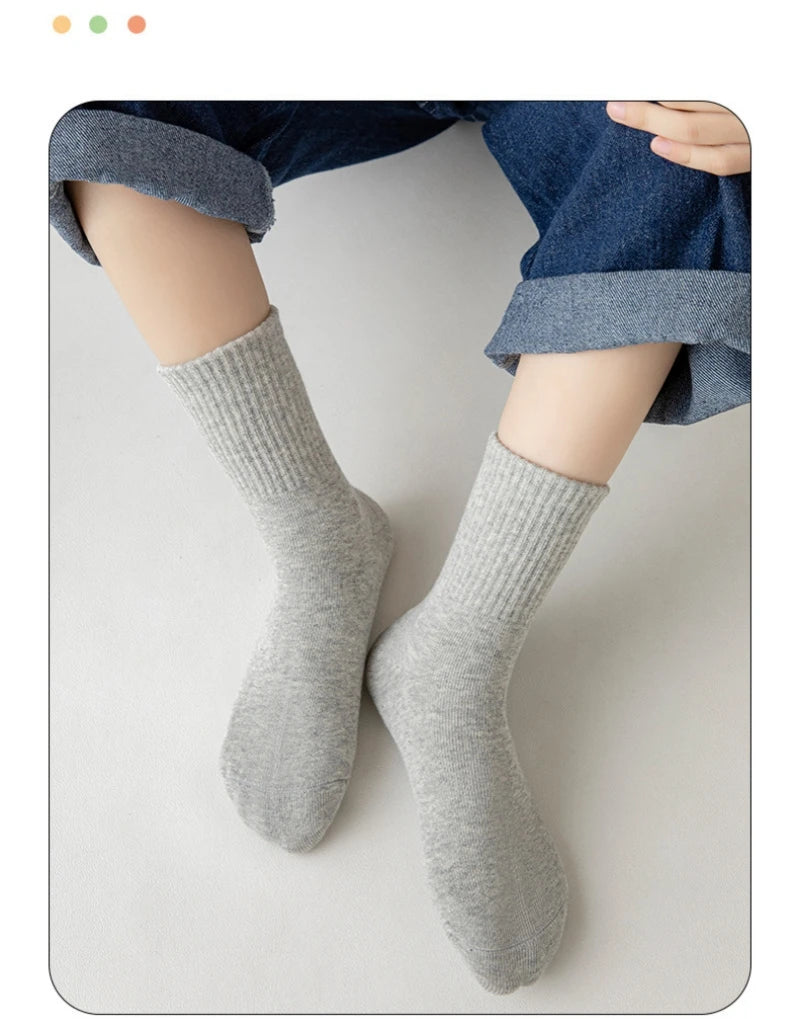HIDY 5 Pairs Pure Cotton Socks