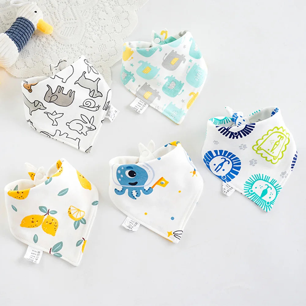 5pcs Cotton Bandana Bibs