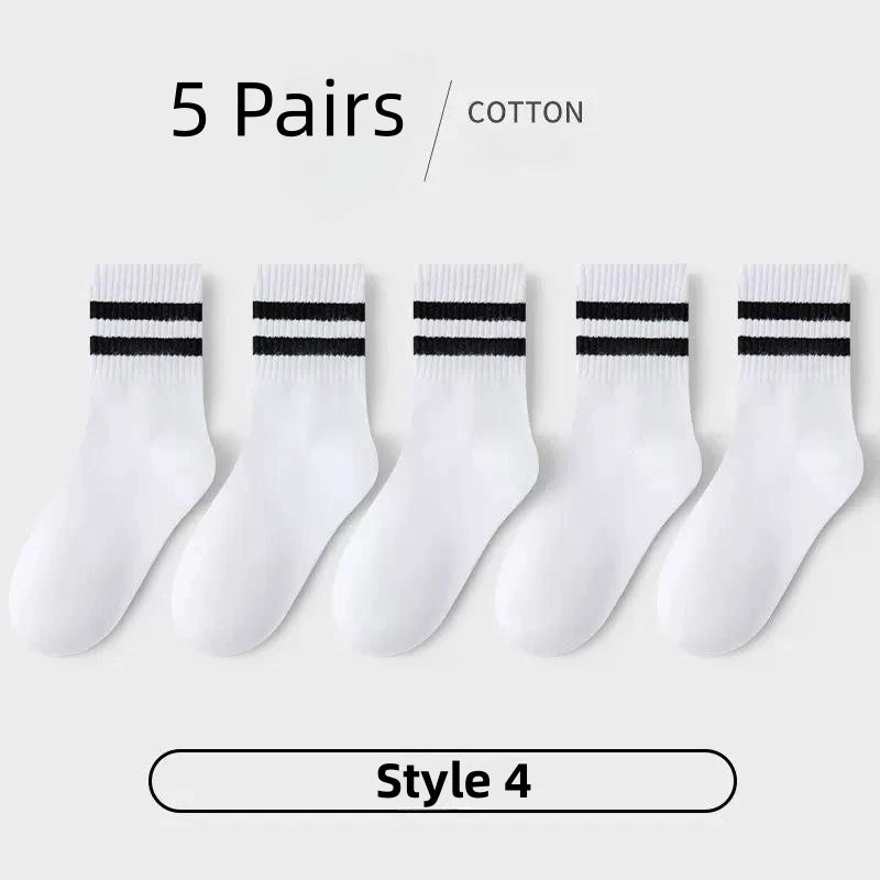 HIDY 5 Pairs Pure Cotton Socks