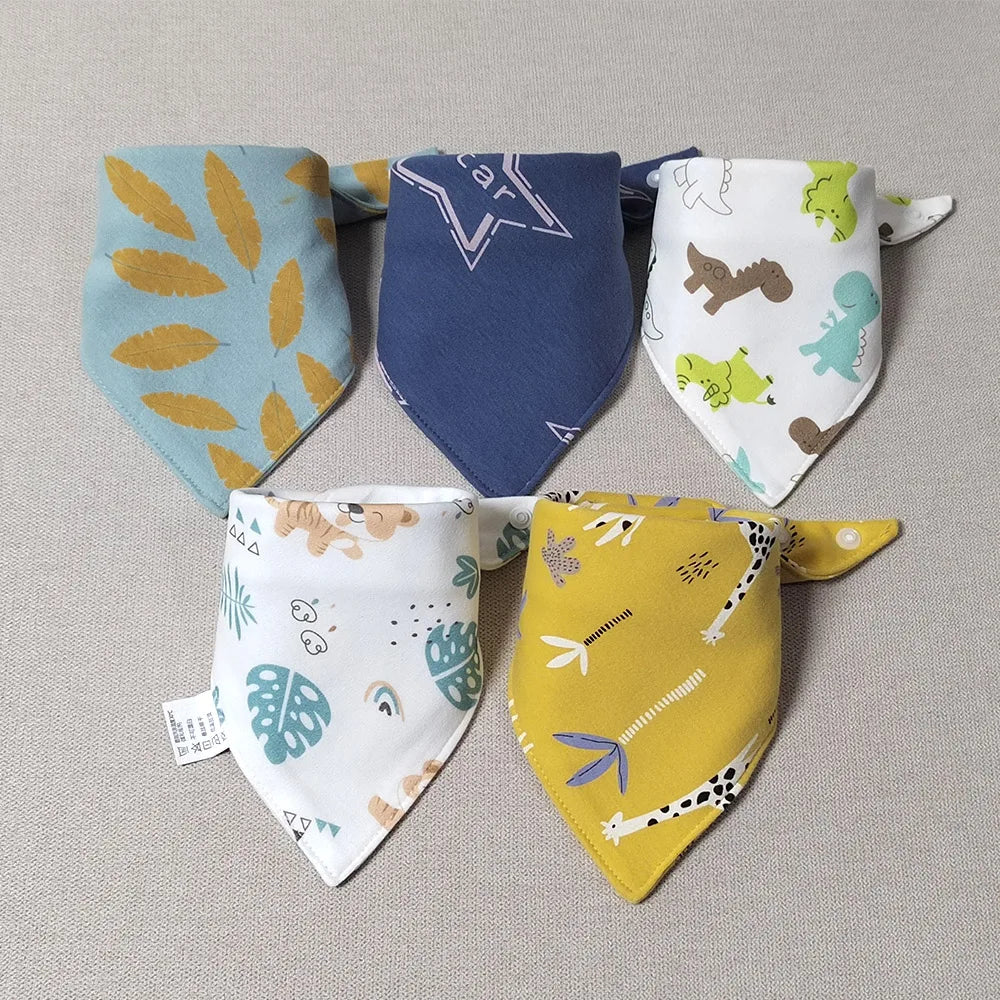 5pcs Cotton Bandana Bibs