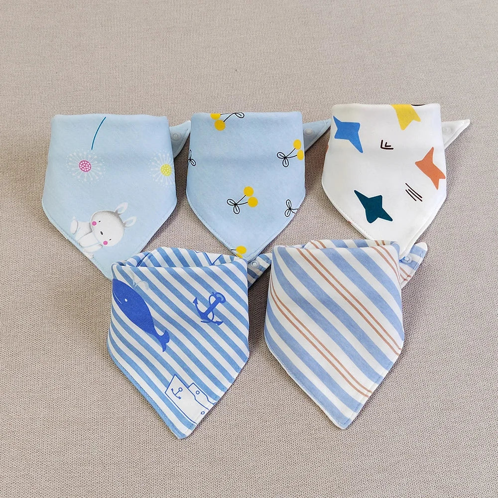 5pcs Cotton Bandana Bibs
