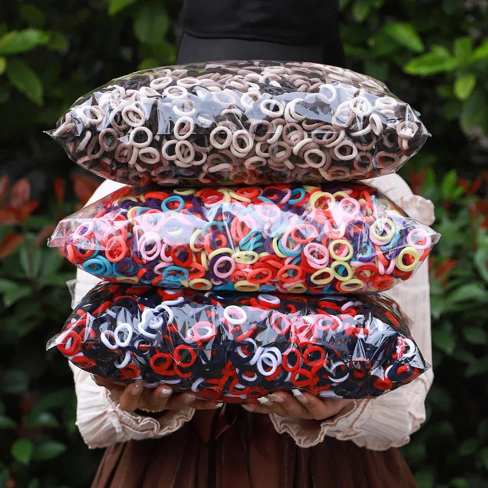 50PCS Colorful Basic Nylon Ealstic Hair Ties