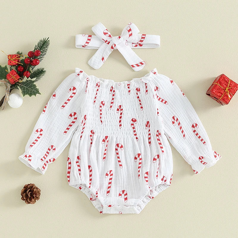 Tregren Baby Girls Valentine's Day Bodysuits with Headband