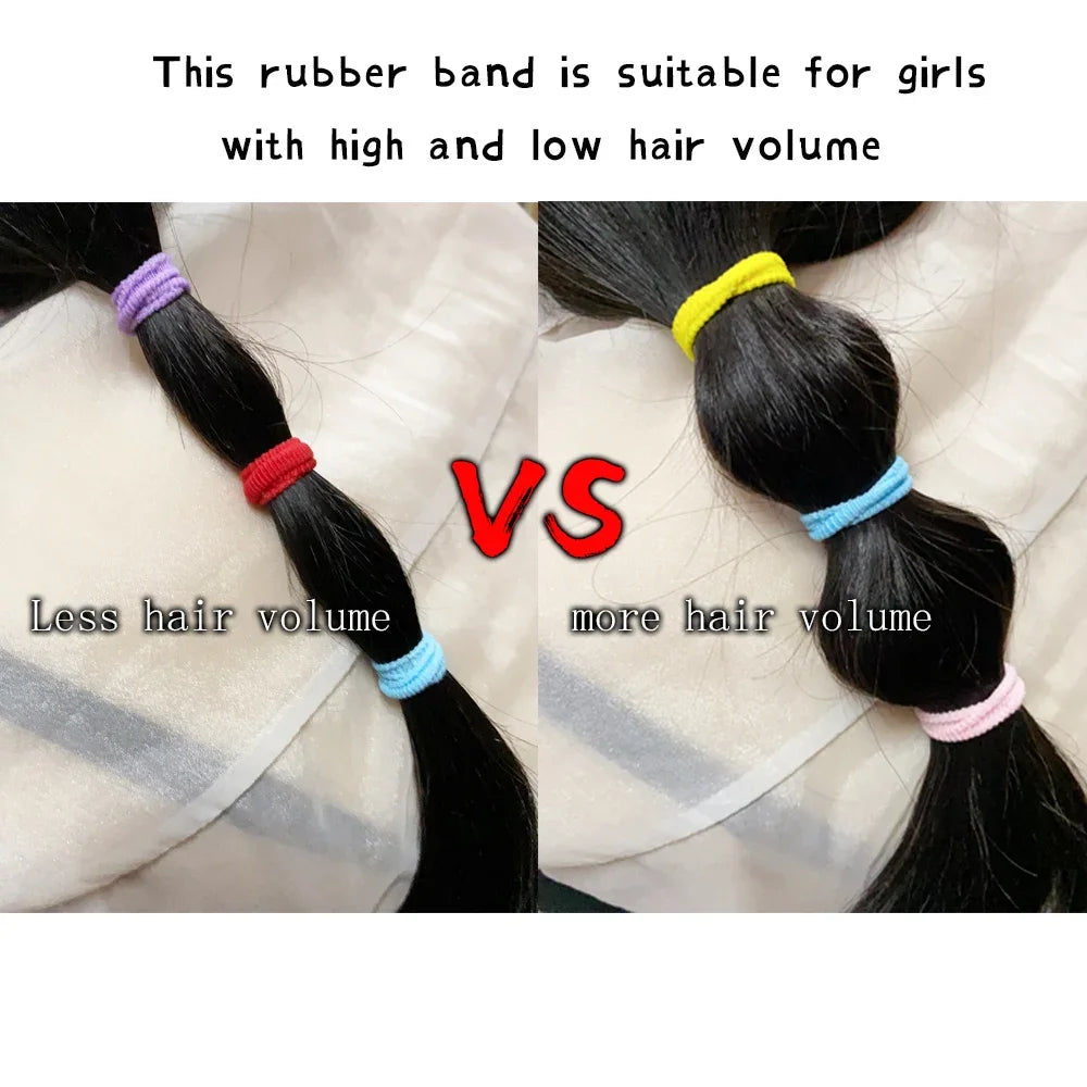 50PCS Colorful Basic Nylon Ealstic Hair Ties