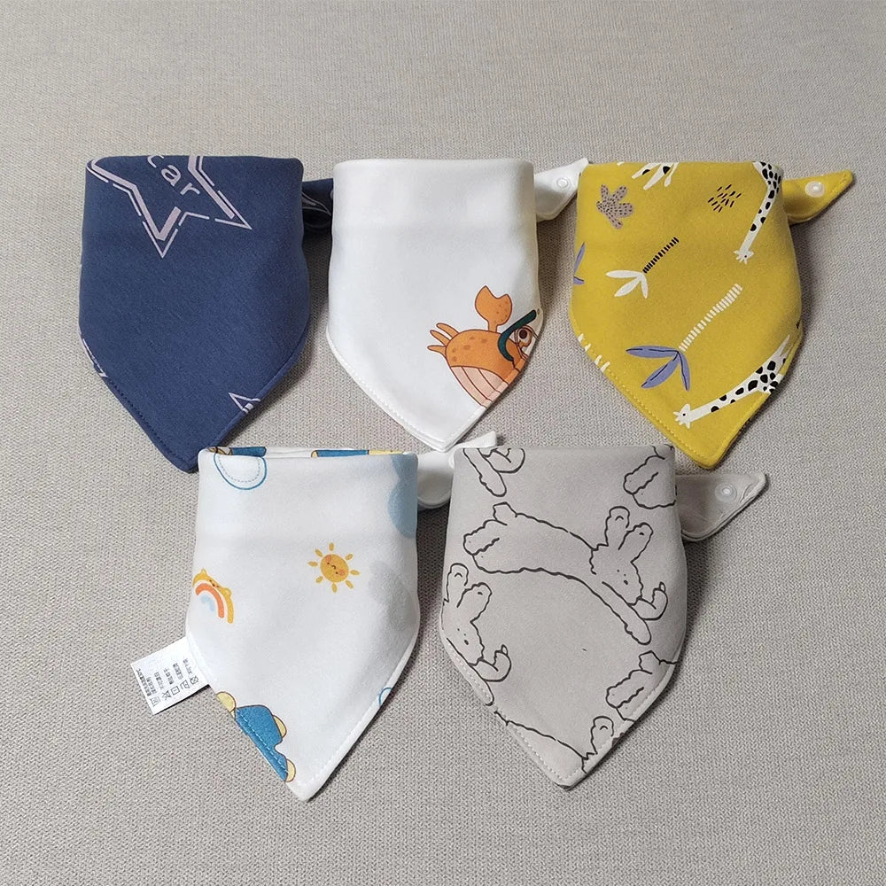 5pcs Cotton Bandana Bibs