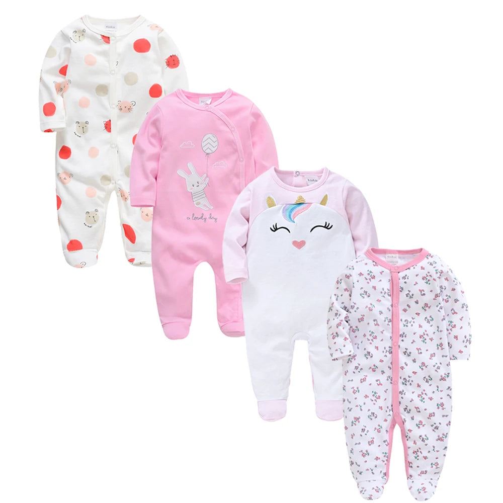 4 Pcs Kavkas Baby Rompers