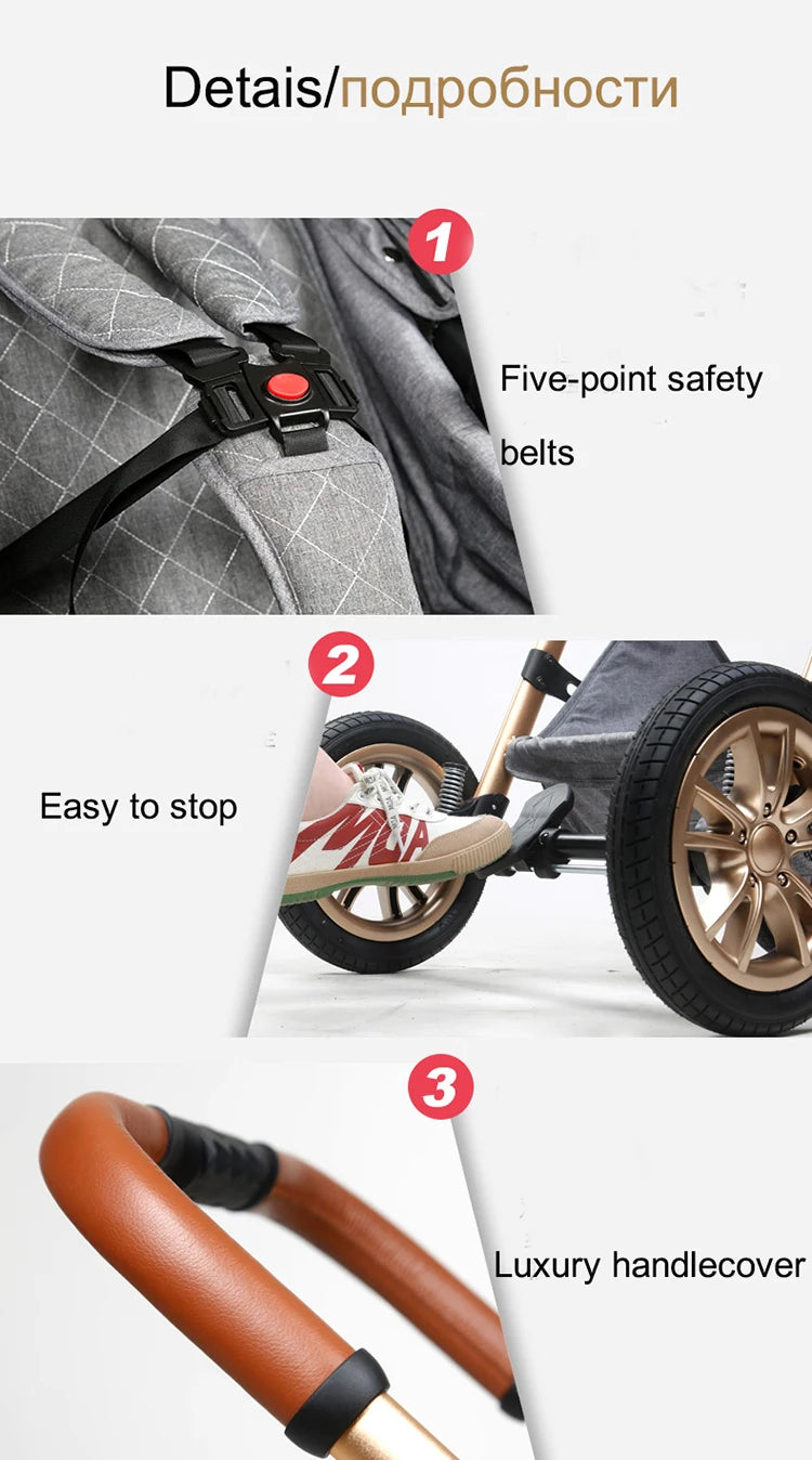 Dodo Luxury Baby Stroller Set  3 in 1