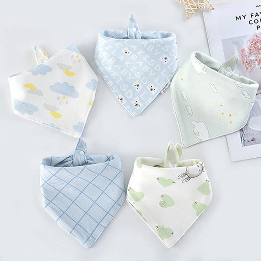 5pcs Cotton Bandana Bibs
