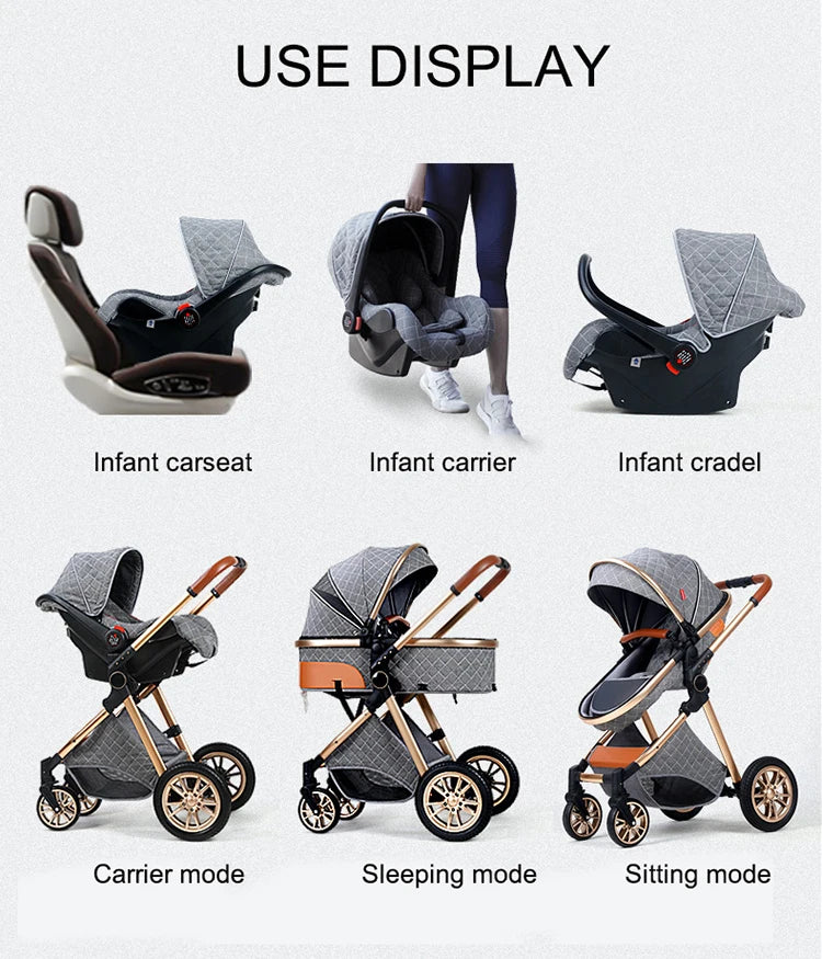 Dodo Luxury Baby Stroller Set  3 in 1