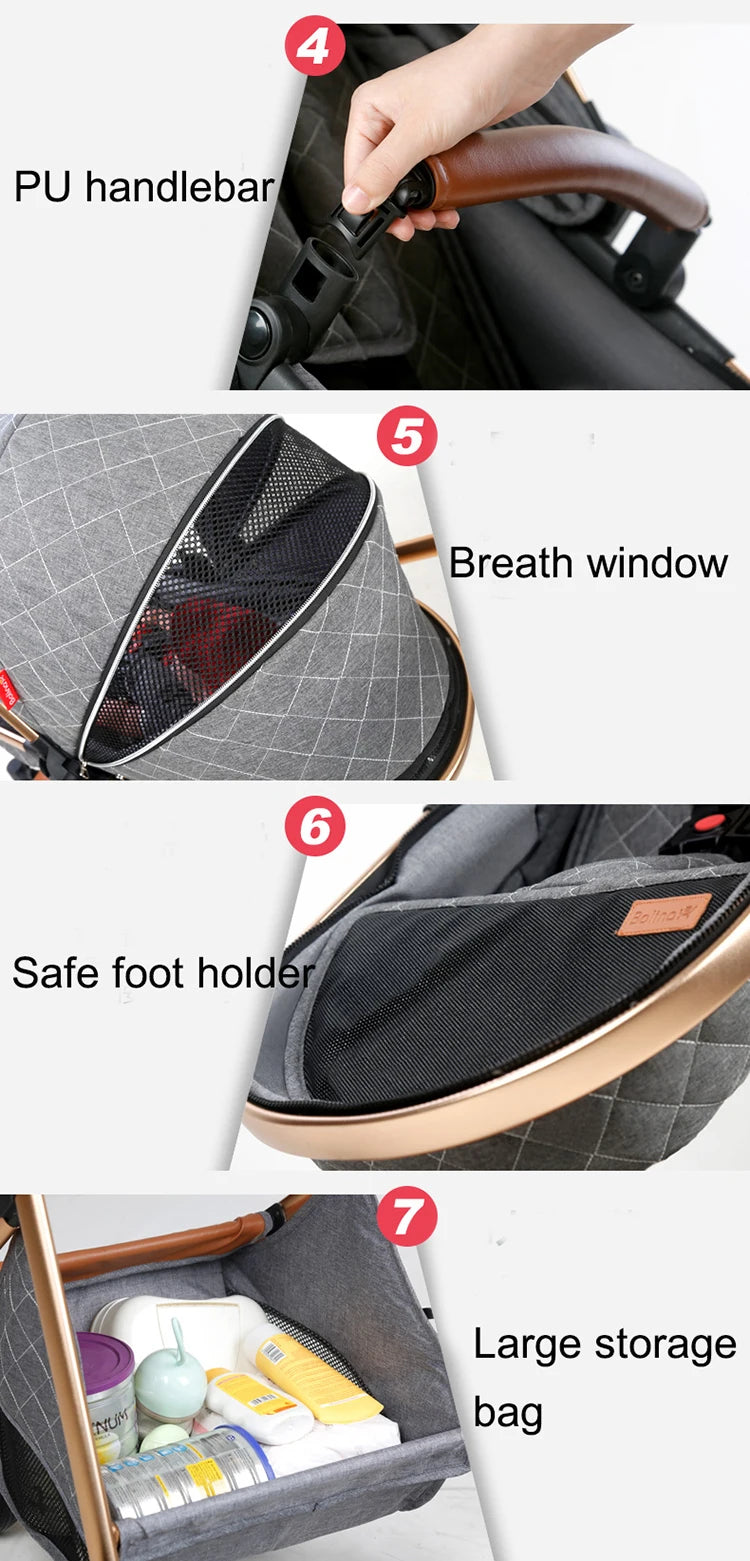 Dodo Luxury Baby Stroller Set  3 in 1
