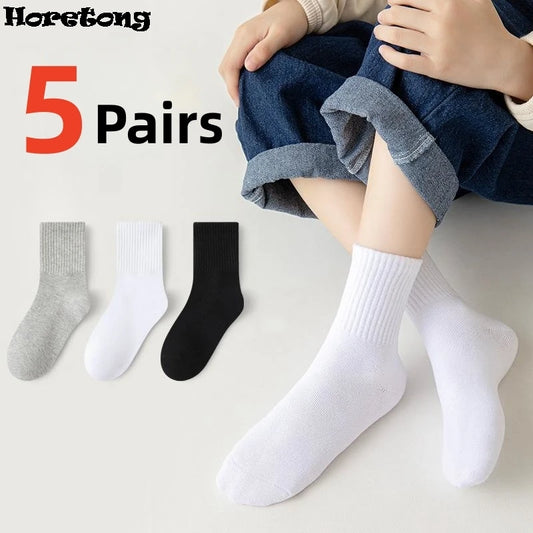 HIDY 5 Pairs Pure Cotton Socks