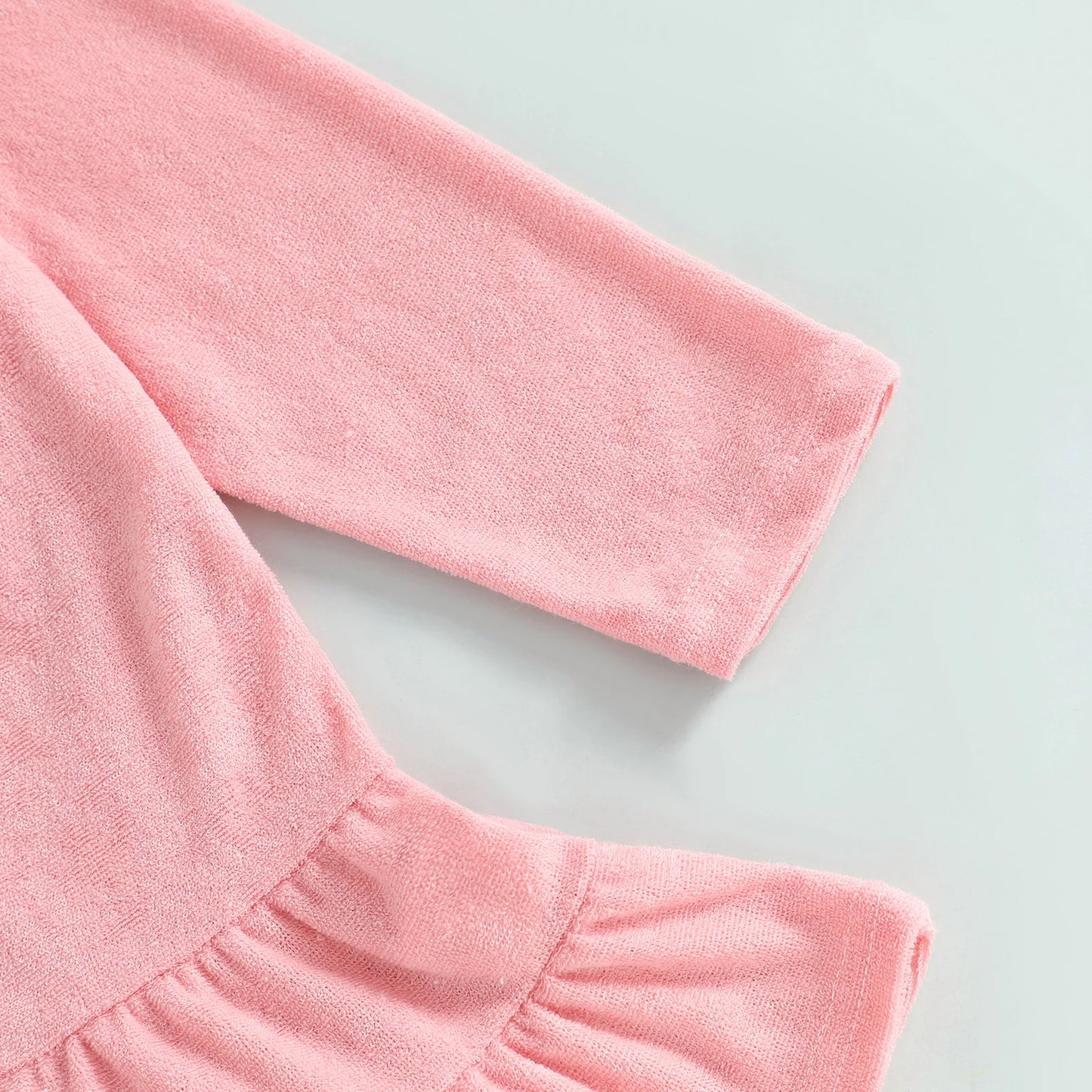 Long Sleeve Hooded Ruffles Dress