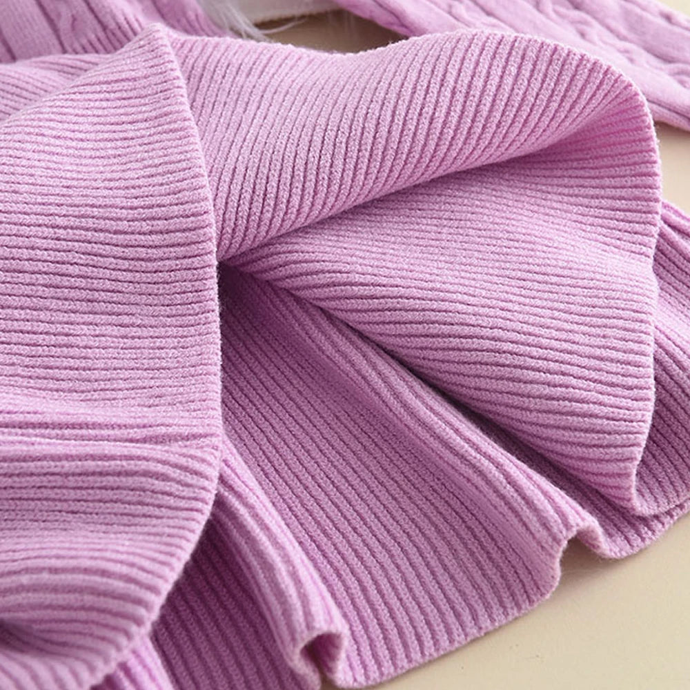 Winter Girls Knitting Wool Dress