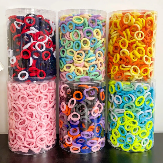 50PCS Colorful Basic Nylon Ealstic Hair Ties