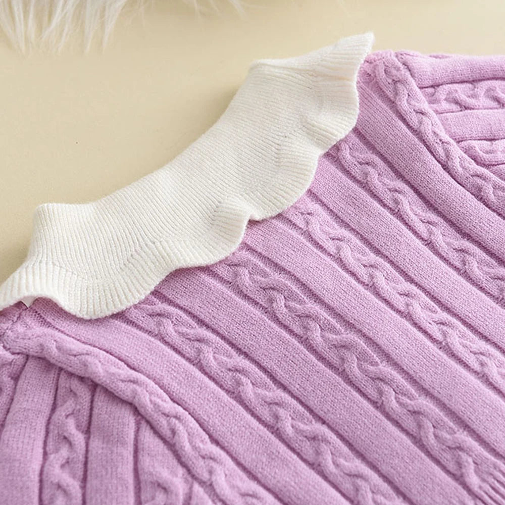 Winter Girls Knitting Wool Dress