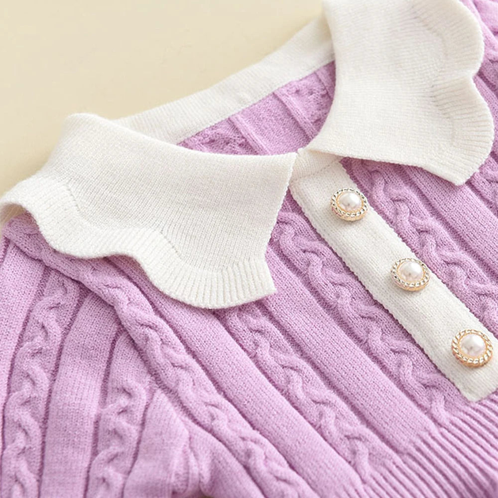 Winter Girls Knitting Wool Dress