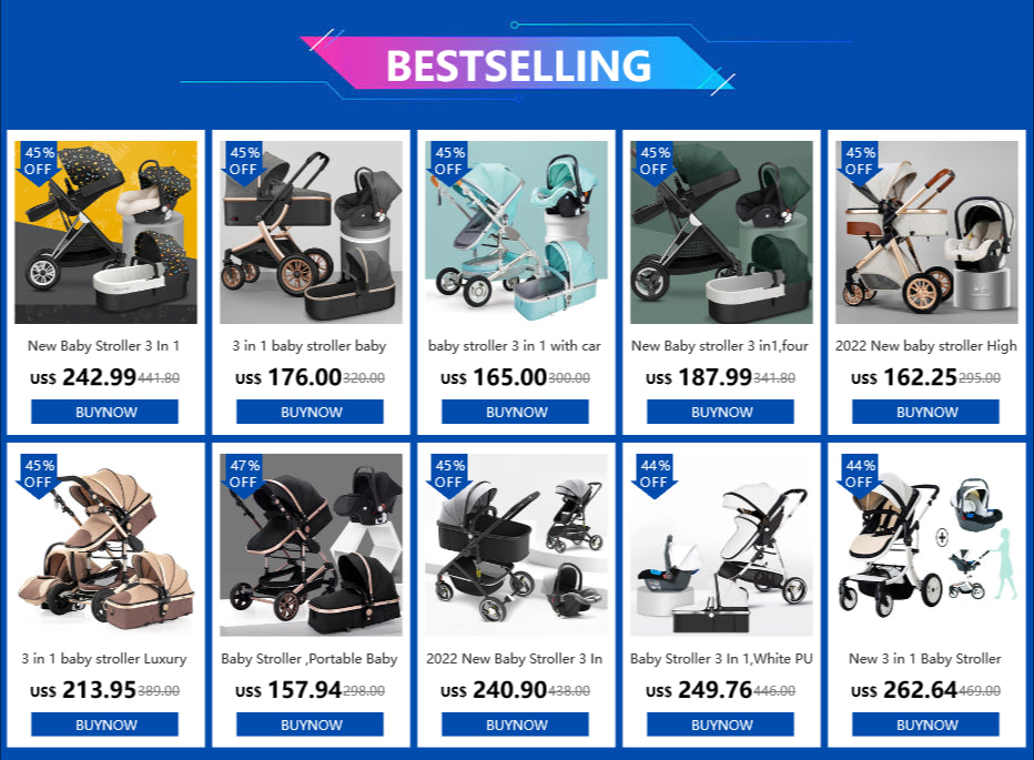 Jojo Baby stroller 3 in 1 stroller