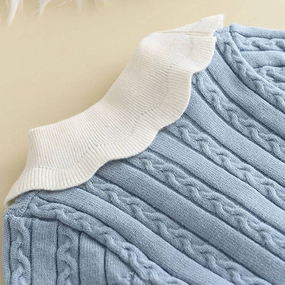 Winter Girls Knitting Wool Dress